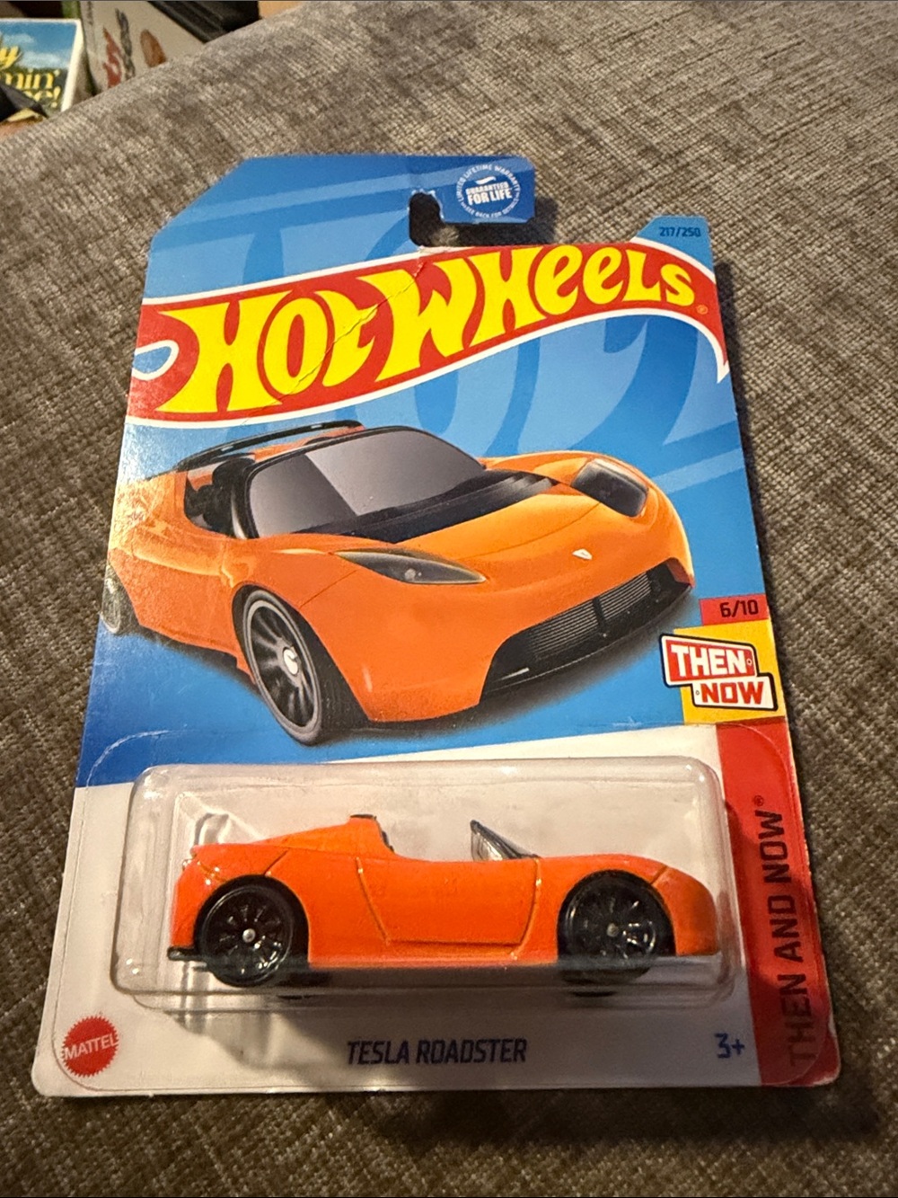 Hot Wheels Tesla Roadster Then and Now‎ 6/10 Orange Electric Sports